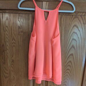 Blu Pepper Neon Orange Tunic Size Large